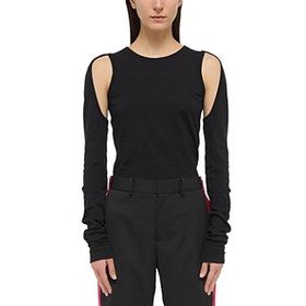 Helmut Lang Cotton Cut Out Underarm Crewneck Top