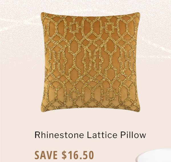 Rhinestone Lattice Laser Cut Pillow | SHOP NOW