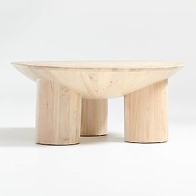 tom natural three-legged table