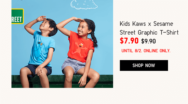 KIDS KAWS X SESAME STREET $7.90 - SHOP NOW