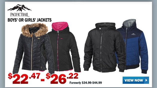 PACIFIC TRAIL BOYS' OR GIRLS' JACKETS