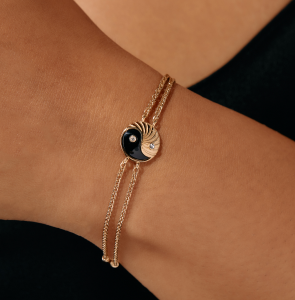 Black Onyx Yin Yang Precious Bracelet