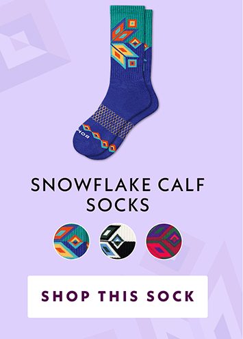 Men Snowflake Calf Socks | Shop This Sock