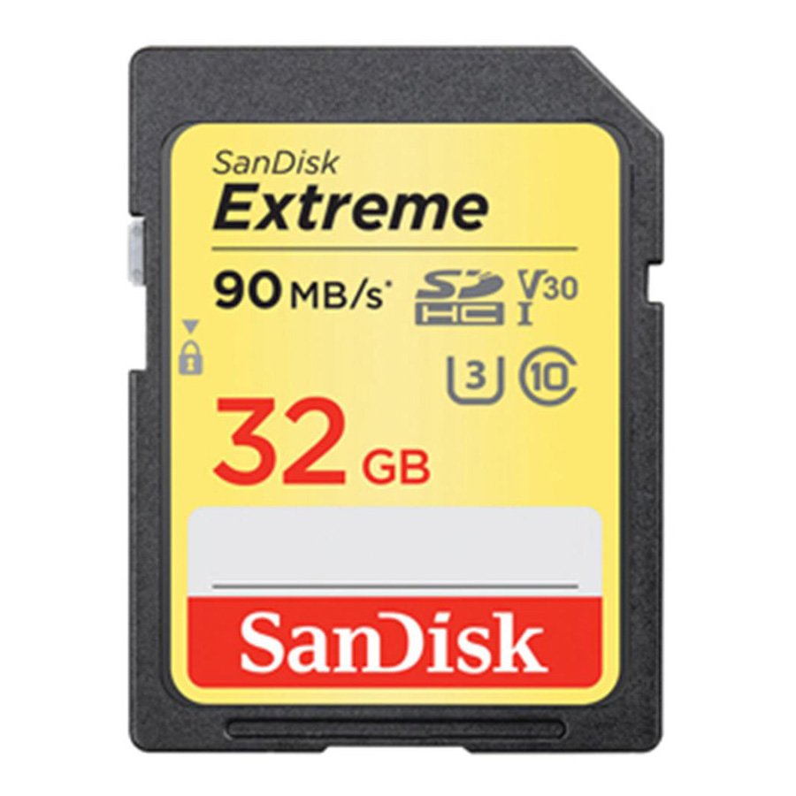 SANDISK 32GB EXTREME SDHC 90MB/S U3 V30