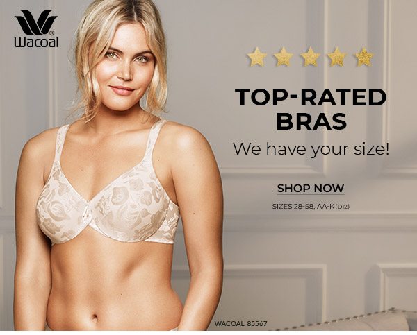 Shop Top-Rated Bras in Your Size