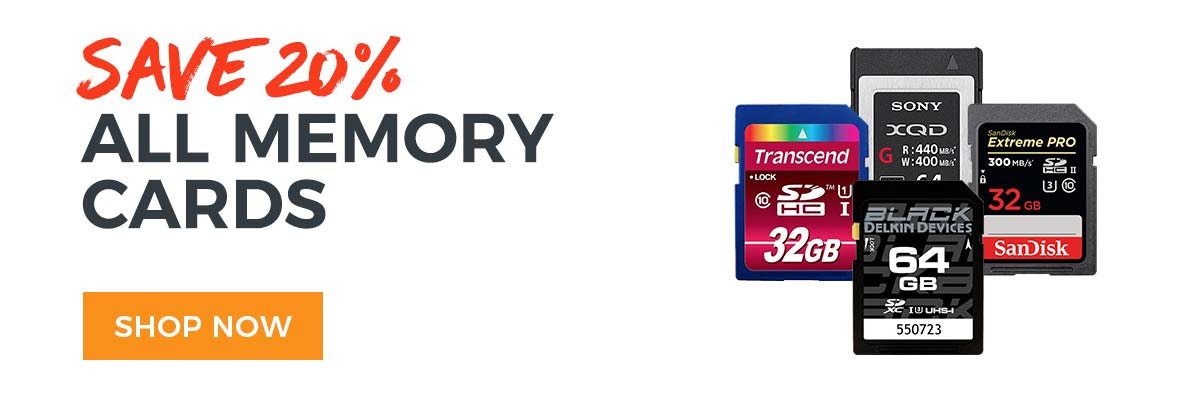 Save 20% on Memory Cards