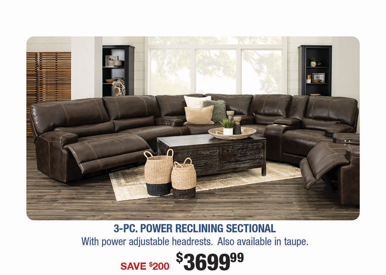 Brown-Power-Reclining-Sectional