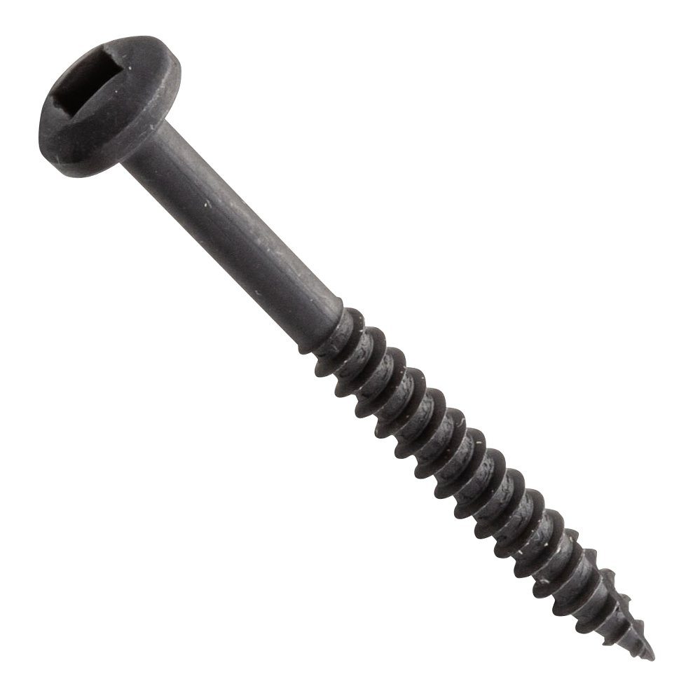 Centerline #10 x 2'' Flat Head Square Drive Wood Screws, Black, 100-Pack