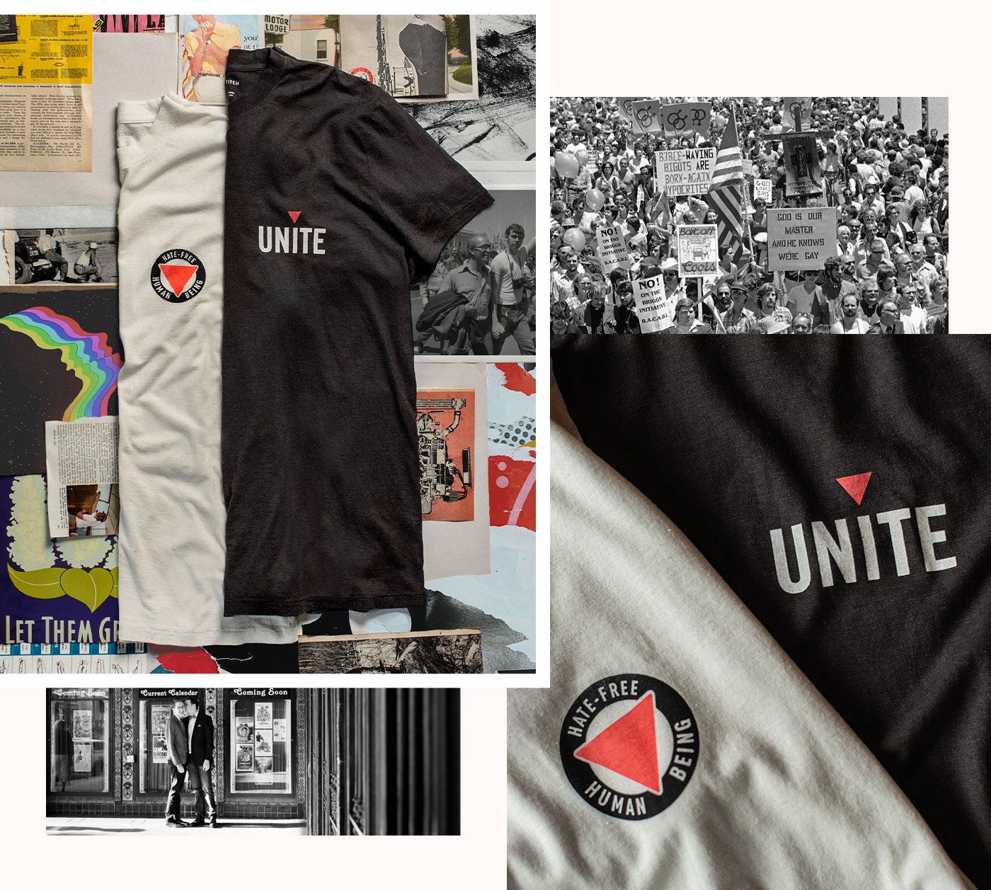 The Cotton Hemp Tees in Hate-Free and Unite