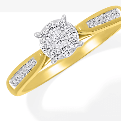 Diamond Promise Ring 1/6 ct tw 10K Yellow Gold