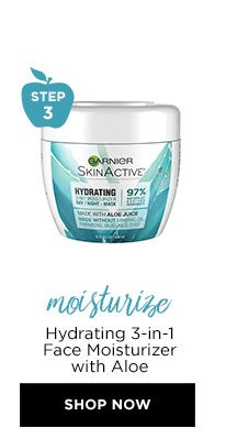 STEP 3 - moisturize - Hydrating 3-in-1 Face Moisturizer with Aloe - SHOP NOW