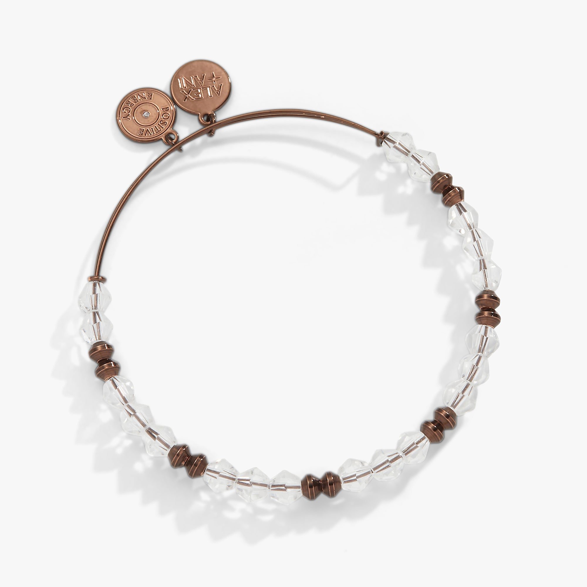 Image of Crystal Bicone Beaded Bangle