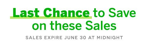 Last Chance To Save On These Sales - Sales Expire May 31 2019 At Midnight