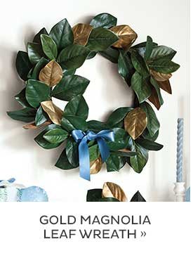 Gold Magnolia Leaf Wreath