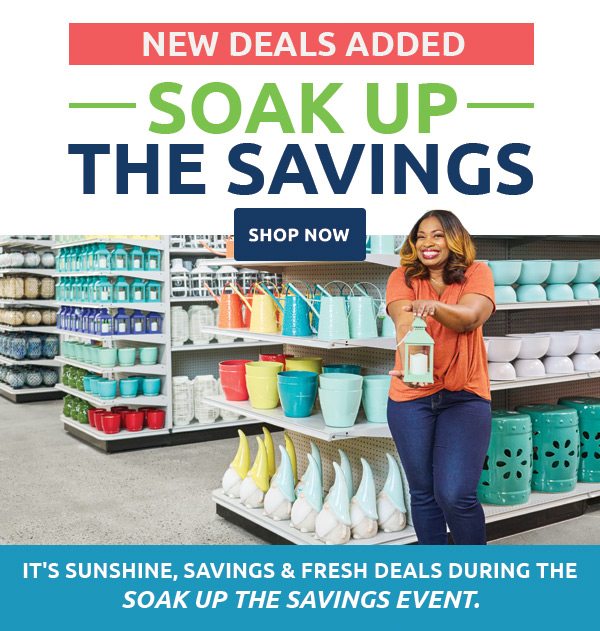 New Deals Added! Soak Up The Savings