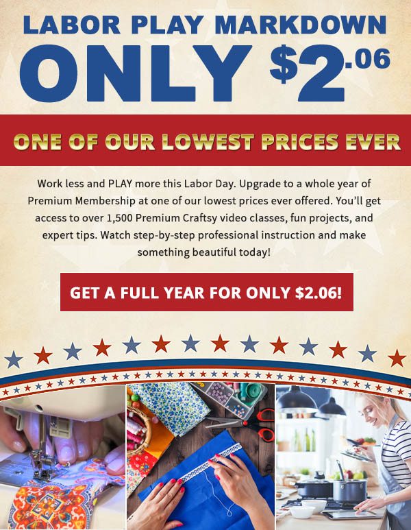 Craftsy Labor Day Savings