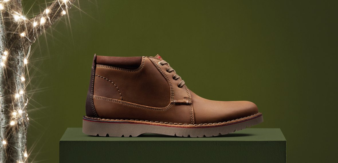 Links to boot Vargo Mid in dark tan leather