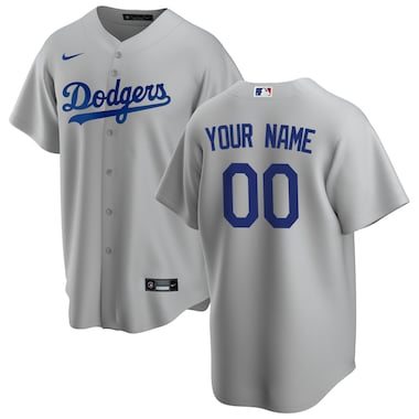 Nike Los Angeles Dodgers Gray Alternate 2020 Replica Custom Jersey