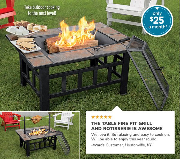 Photo of the Table Firepit with Grill - only $25 a month*