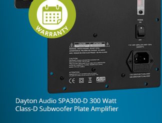 Dayton Audio SPA300-D 300 Watt Class-D Subwoofer Plate Amplifier with 5-Year Warranty