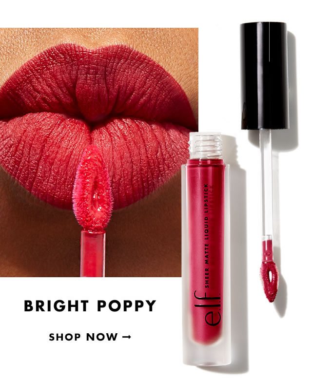 Sheer Matte Liquid Lipstick in Bright Poppy. Shop Now