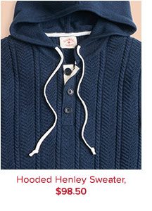 HOODED HENLEY SWEATER