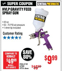 View 20 fl. oz. HVLP Gravity Feed Air Spray Gun