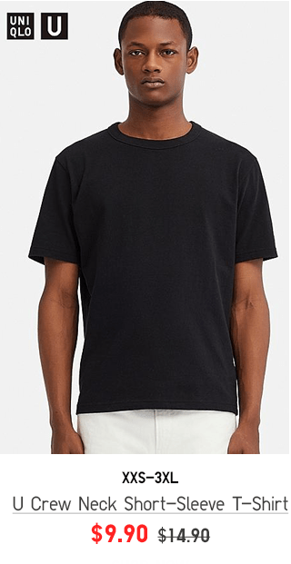 U CREW NECK SHORT-SLEEVE T-SHIRT $9.90