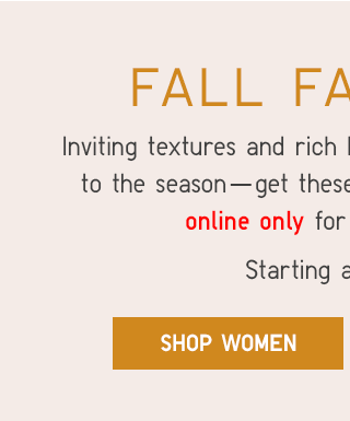 FALL FAVORITES - SHOP WOMEN