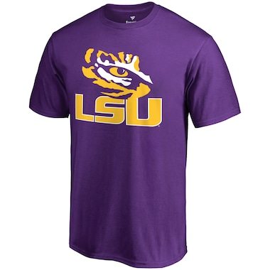 Fanatics Branded LSU Tigers Purple Team Lockup T-Shirt