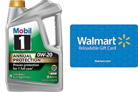 Mobil 1 0W20 Annual Protection (5 qt) + $10 Walmart Gift Card