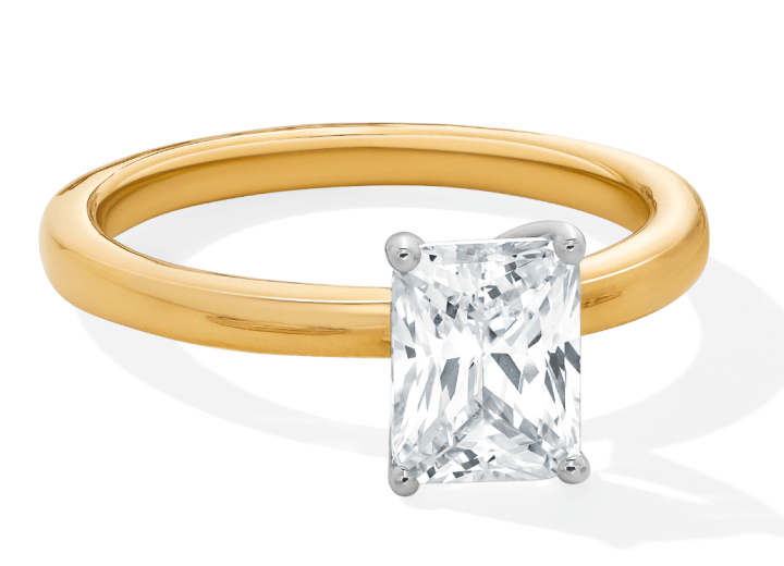 Lab-Created Diamonds by KAY Radiant-Cut Solitaire Engagement Ring 1 ct tw 14K Yellow Gold (F/VS2)