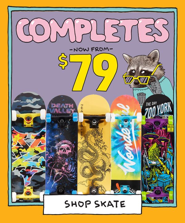 Skateboards from $79