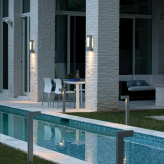 Poolside outdoor lights
