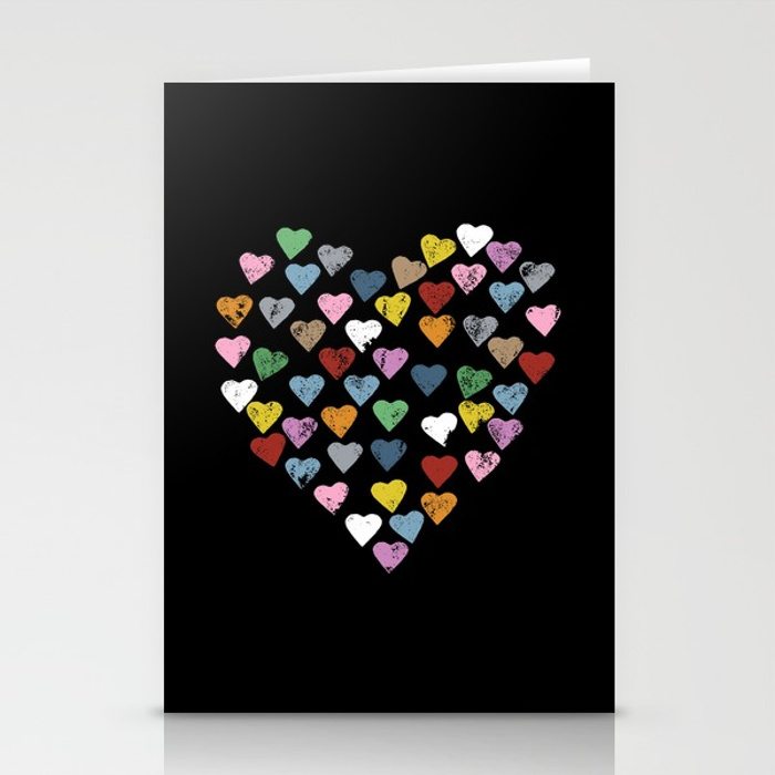 Distressed Hearts Heart Black by Project M