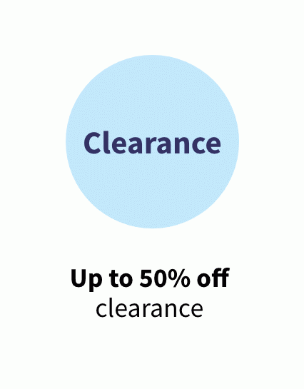 Up to 50% off clearance