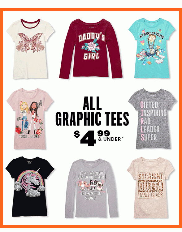 All Graphic Tees $4.99 & Under