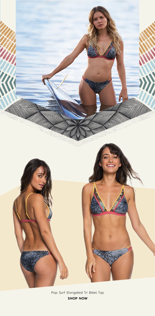 Product 1 - Pop Surf Elongated Tri Bikini Top