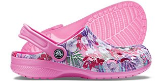 Party Pink Baya Graphic Clogs