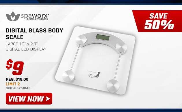 spaworx Digital Glass Body Scale