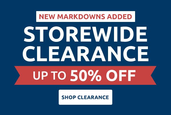 Storewide Clearance up to 50% off. Shop clearance.