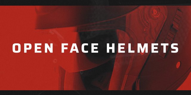 Open face helmets