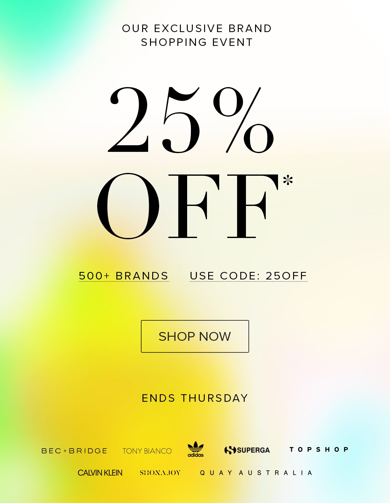 Shop 25% off