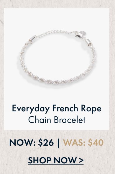 Everyday French Rope Bracelet | 35% Off