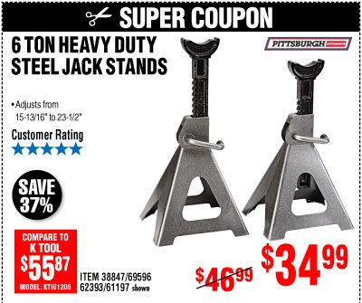 View 6 ton Steel Jack Stands