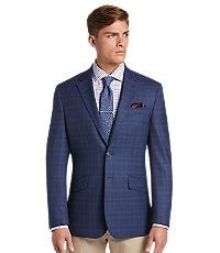 1905 Collection Double Windowpane Tailored Fit Plaid Sportcoat with brrrÃÂ° comfort