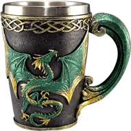 Golden Celtic Dragon Tall Mug