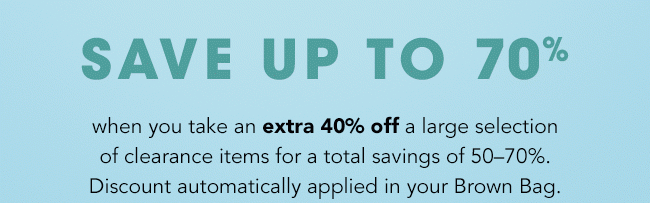 SAVE UP TO 70%