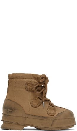 Acne Studios - Brown Logo Ankle Boots