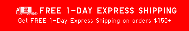TOPBANNER - FREE 1-DAY EXPRESS SHIPPING ON ORDER $150+